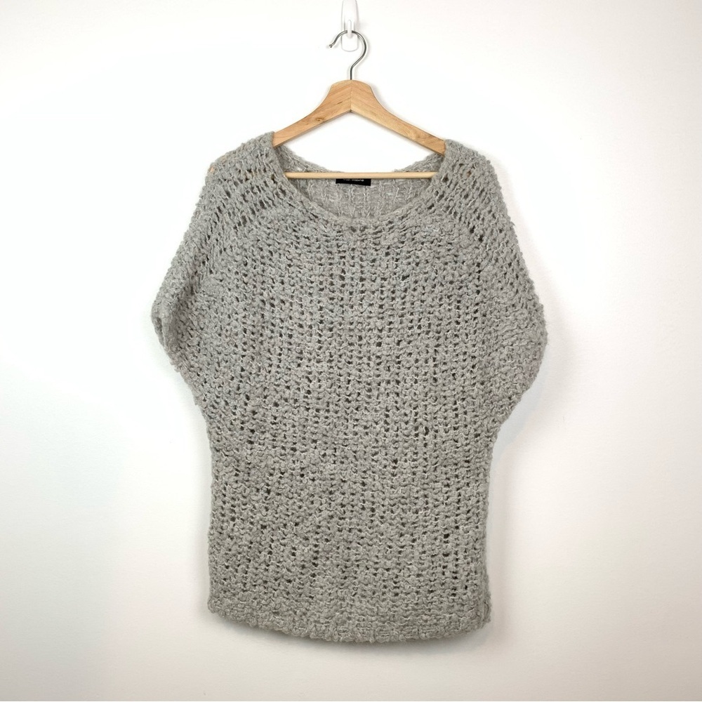 Cop. Copine Lavigne Knit Sweater Wool Blend Gray Sz Small Lagenlook Boxy Y2K